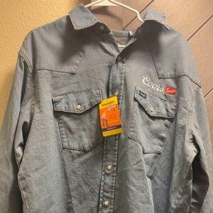 Pearl snap wrangler coors edition